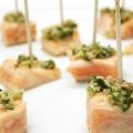 Receita Salmão Aperitivo ao Molho de Azeitonas