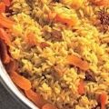 Receita Arroz com Açafrão e Damasco