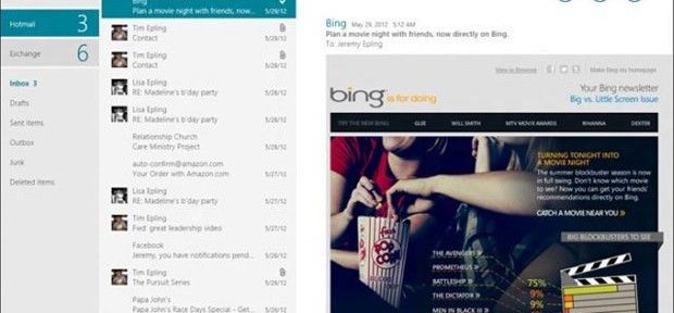 Microsoft mostra detalhes do Mail do Windows 8