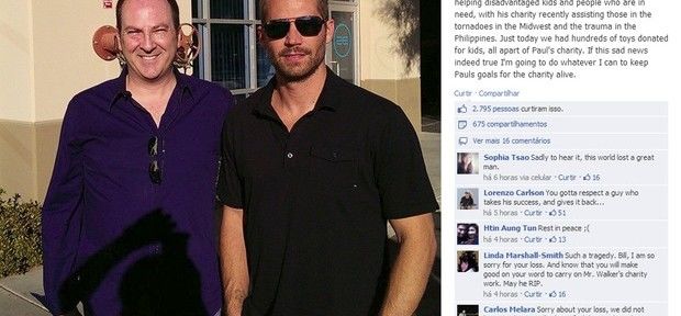 Fãs e amigos de Paul Walker postam fotos e vídeo de antes do acidente