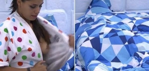 Sob o Edredom, Diego e Franciele fazem sexo no BBB14